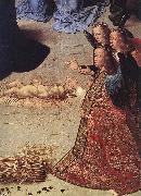 GOES, Hugo van der The Adoration of the Shepherds (detail) oil on canvas